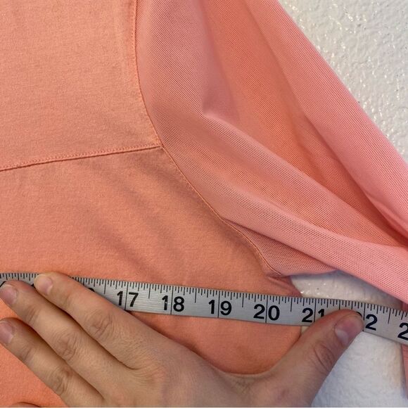 Nike Sportswear Bonded Half Sleeve Mesh sleeve T shirt pleated back pink L - Picture 5 of 12